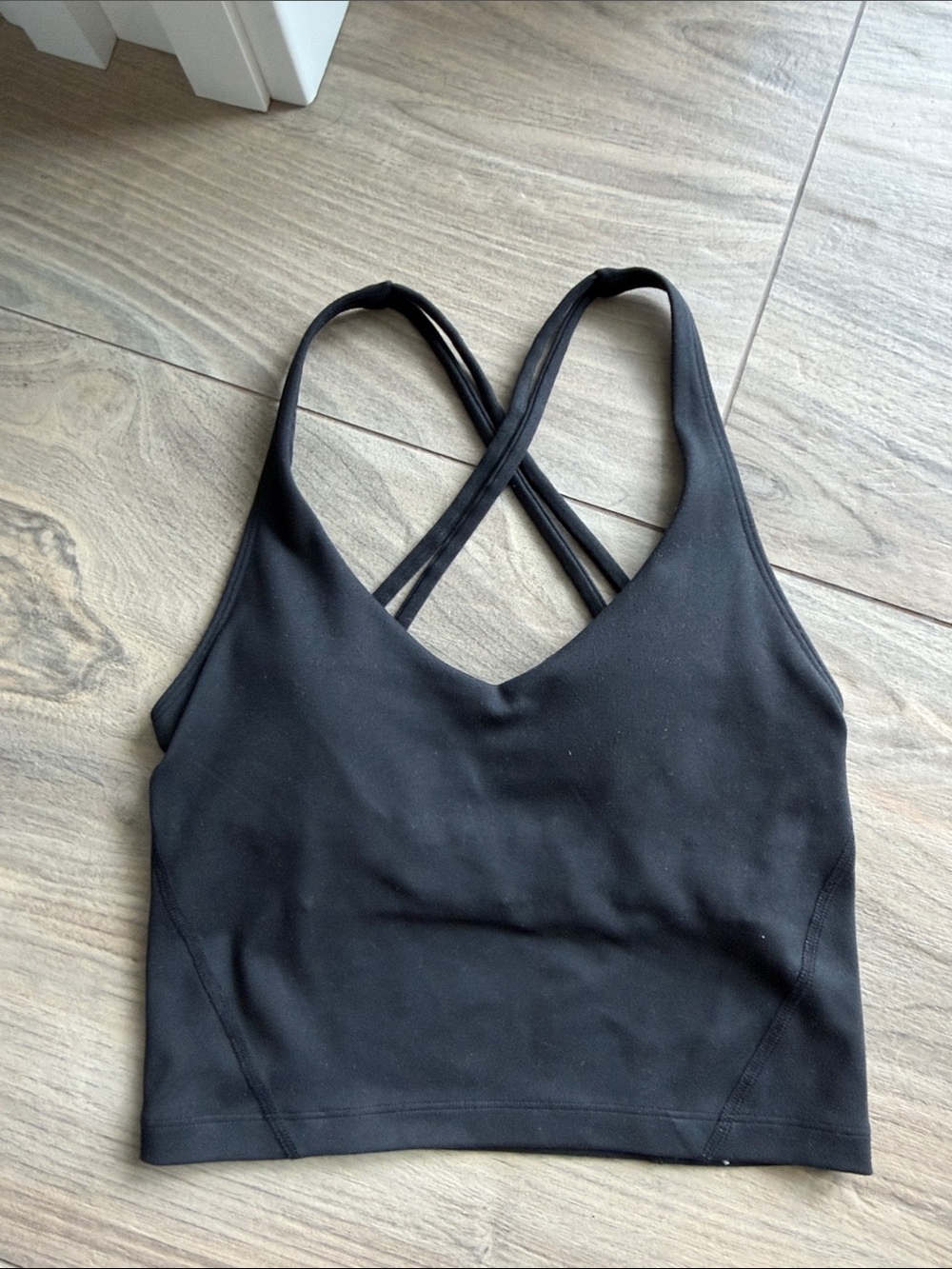 Gilly Hicks Black Cross-Back Sports Bralette